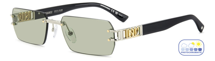 DSquared2 D2 0189/s I20/GP GD PALLADIUM 57
