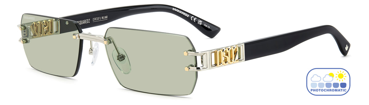DSquared2 D2 0189/s I20/GP GD PALLADIUM 57