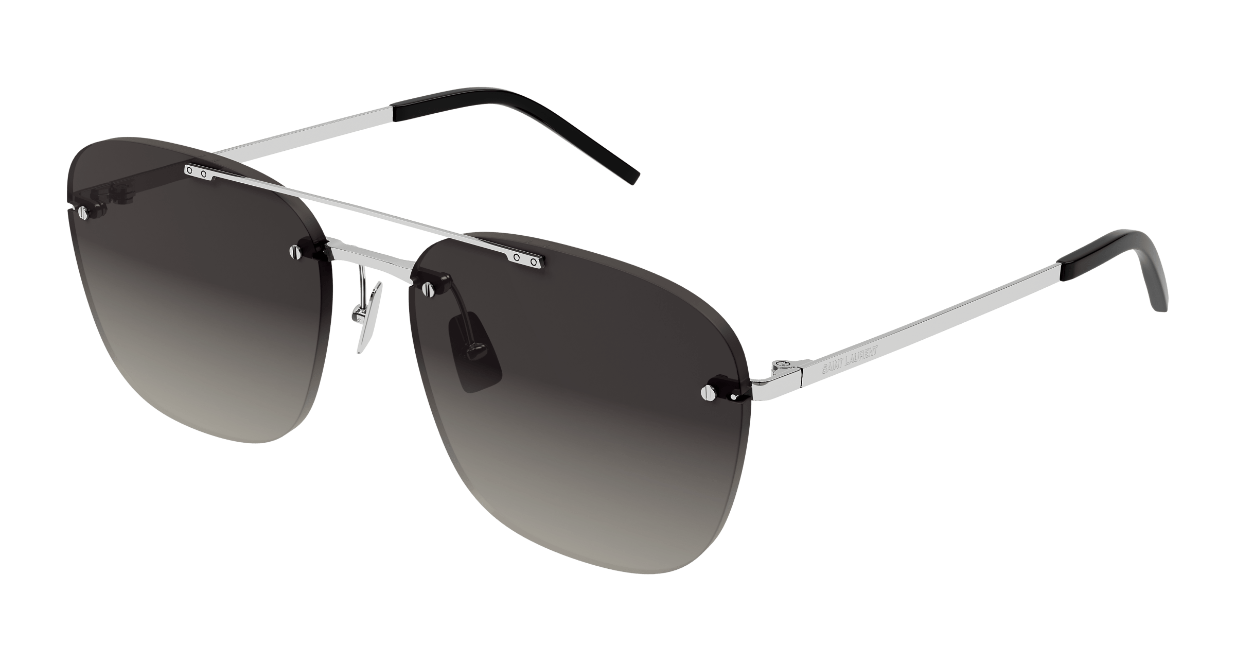 Saint Laurent SL 309 RIMLESS 002 silver silver grey 58