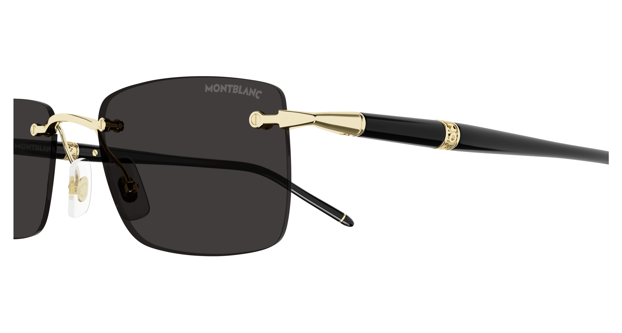 Montblanc MB0344S 001 gold black grey 54