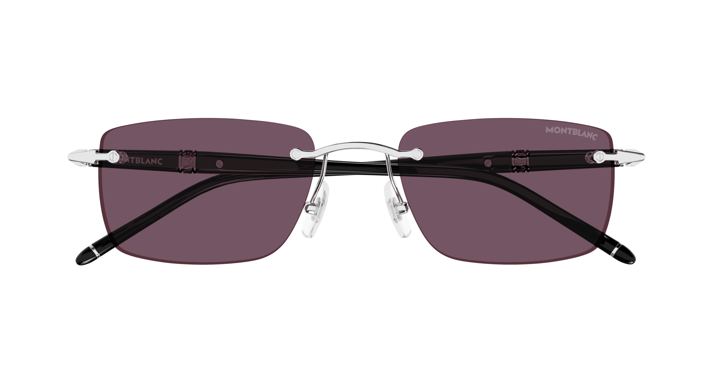 Montblanc MB0344S 002 silver black violet 54