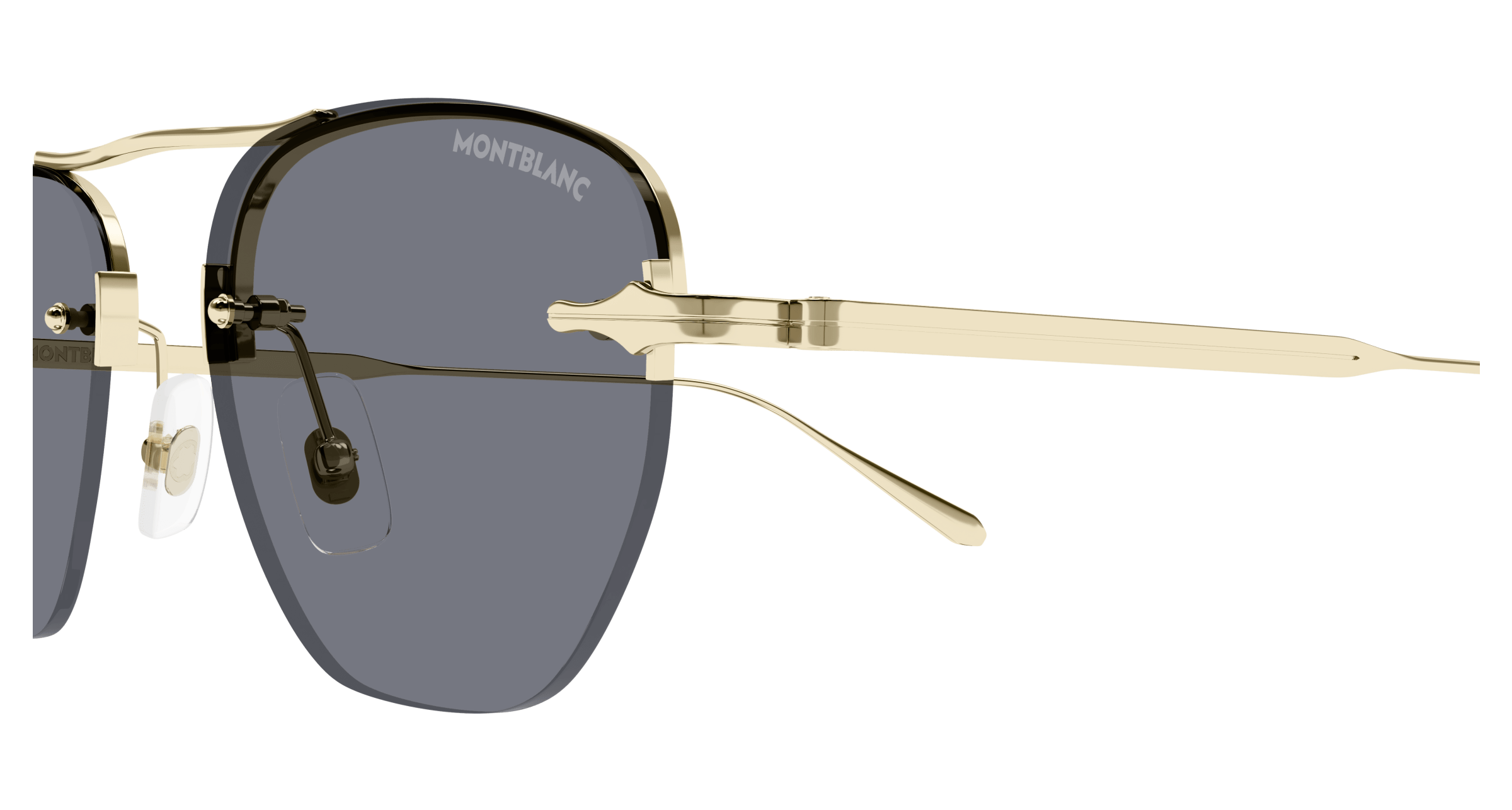 Montblanc MB0404S 001 gold gold grey 52
