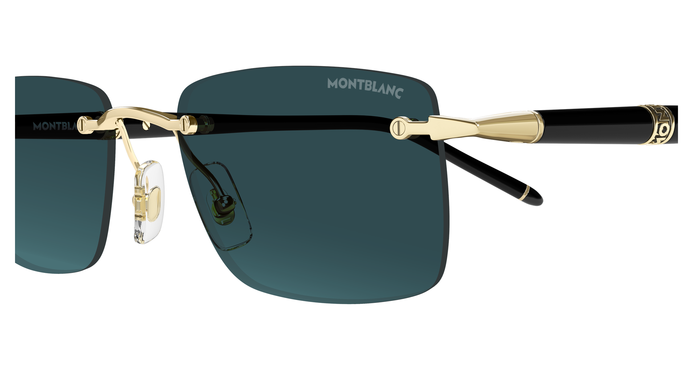 Montblanc MB0344S 008 gold black grey 54