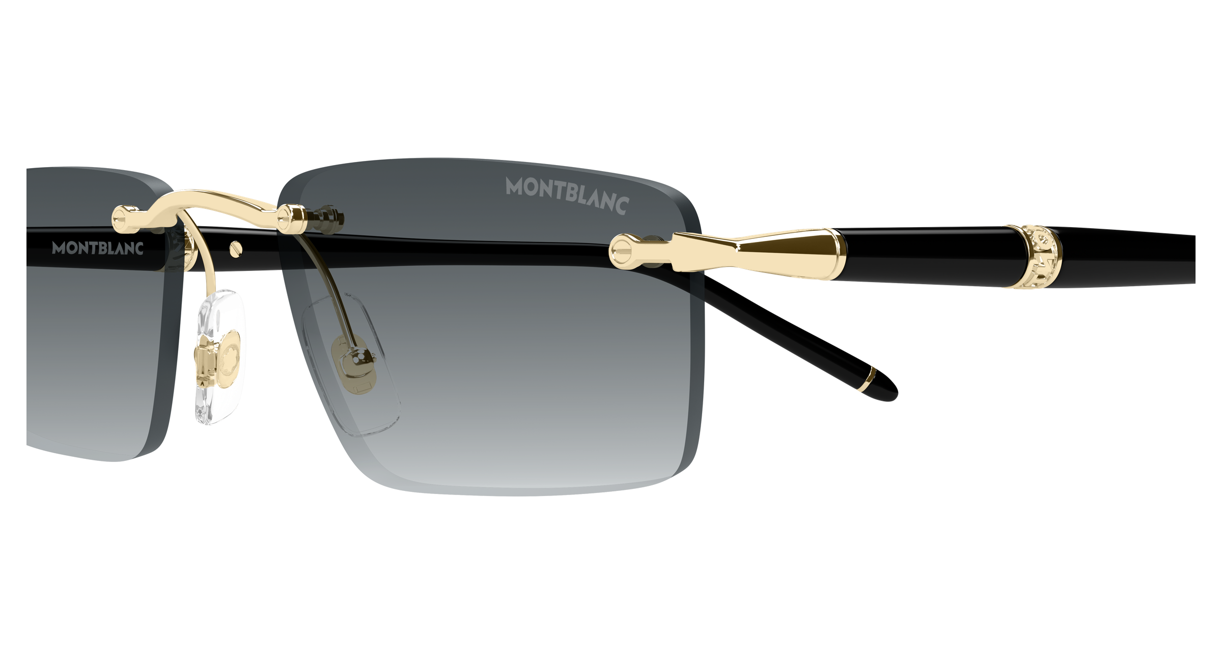Montblanc MB0484S 001 gold black grey 54