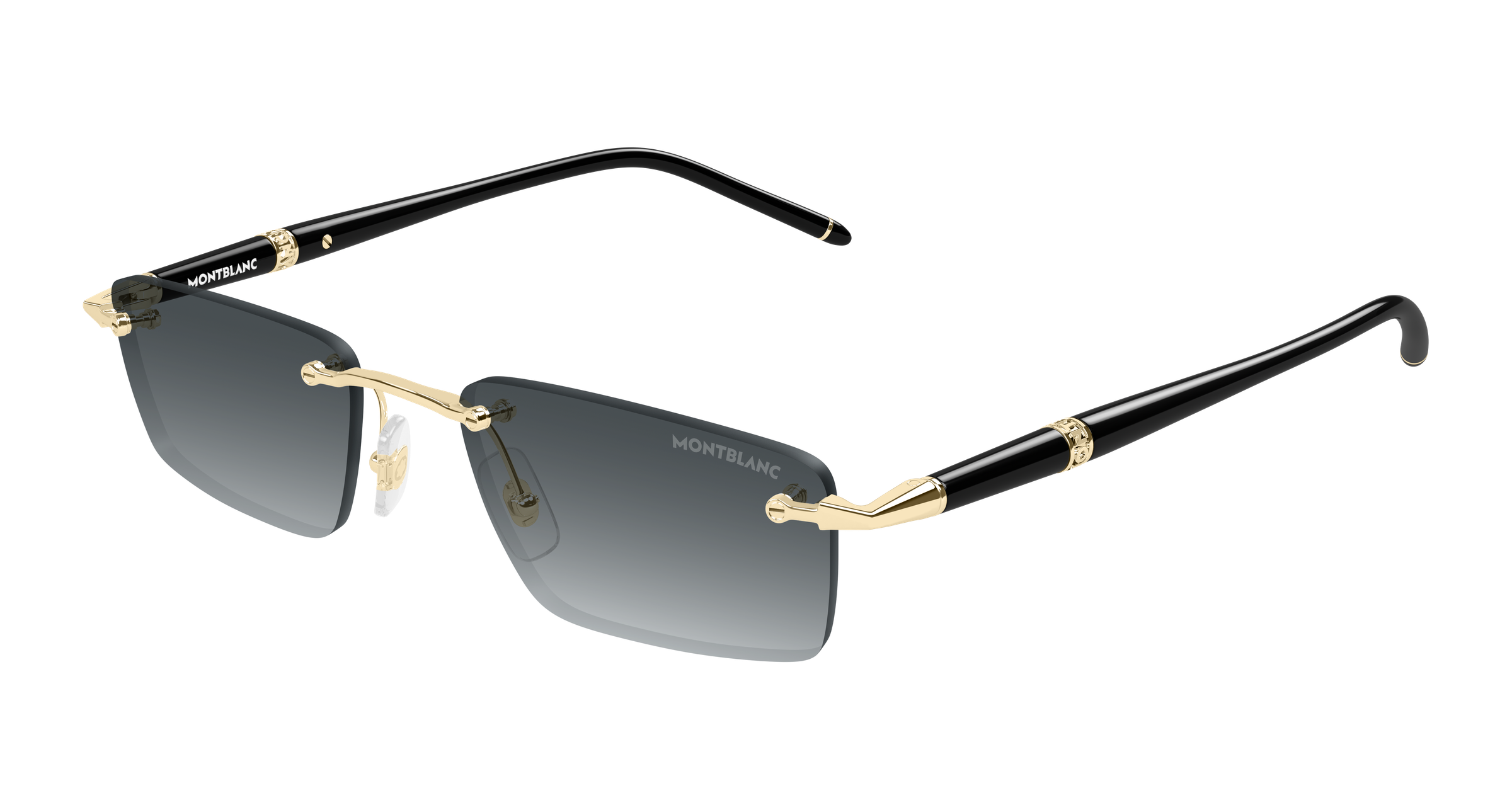 Montblanc MB0484S 001 gold black grey 54
