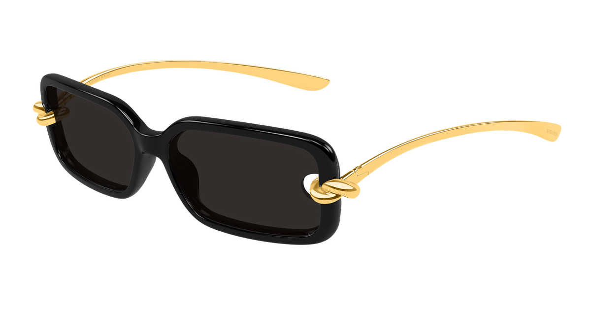 Bottega Veneta BV1439S 001 black gold grey 56