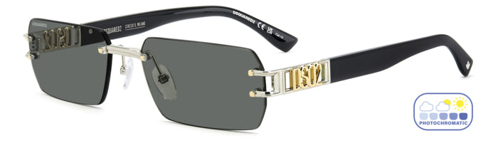 DSquared2 D2 0189/s I20/GP GD PALLADIUM 57