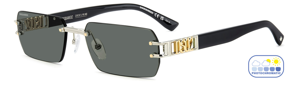 DSquared2 D2 0189/s I20/GP GD PALLADIUM 57