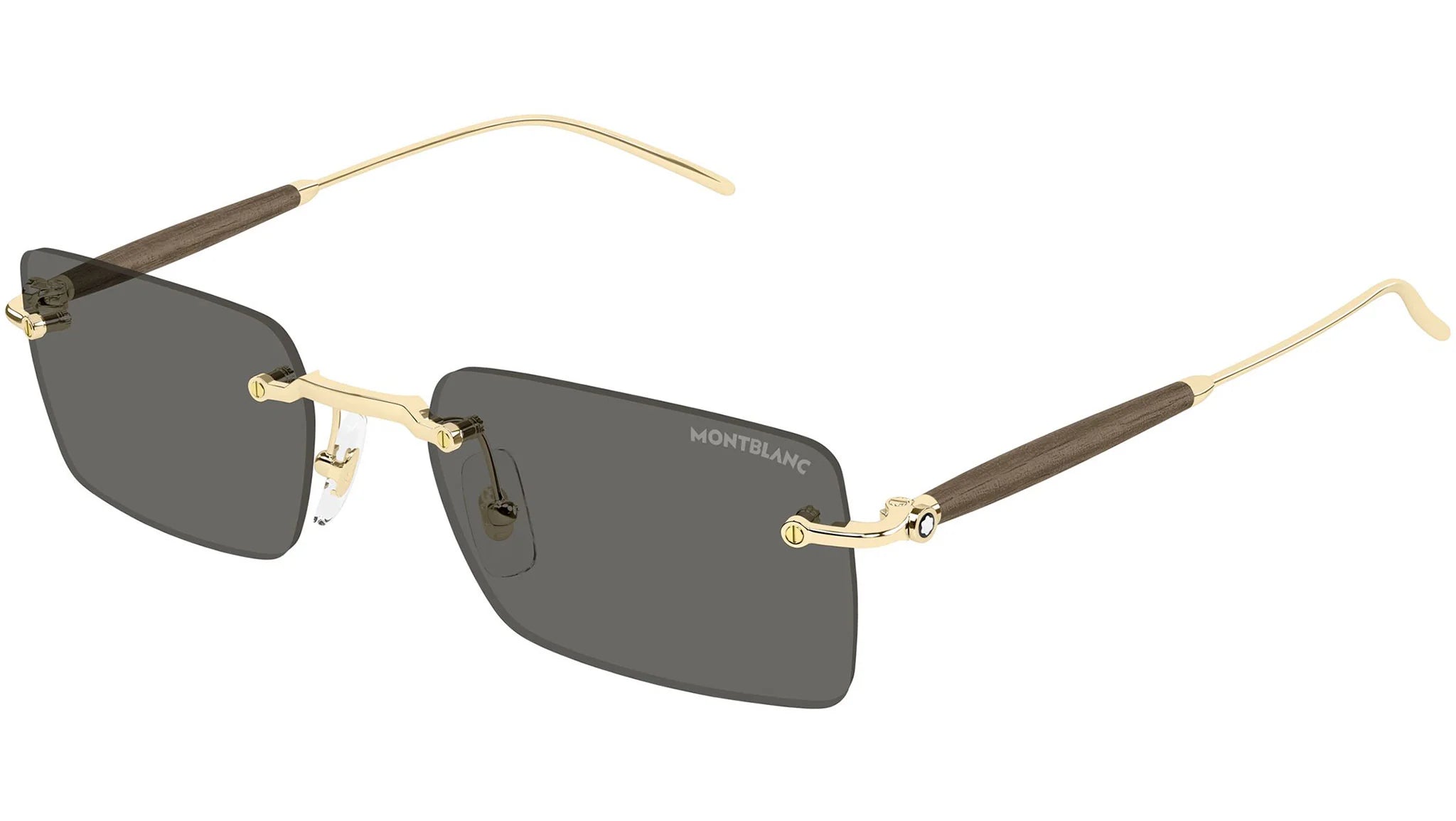 Montblanc MB0453S 001 gold gold grey 54