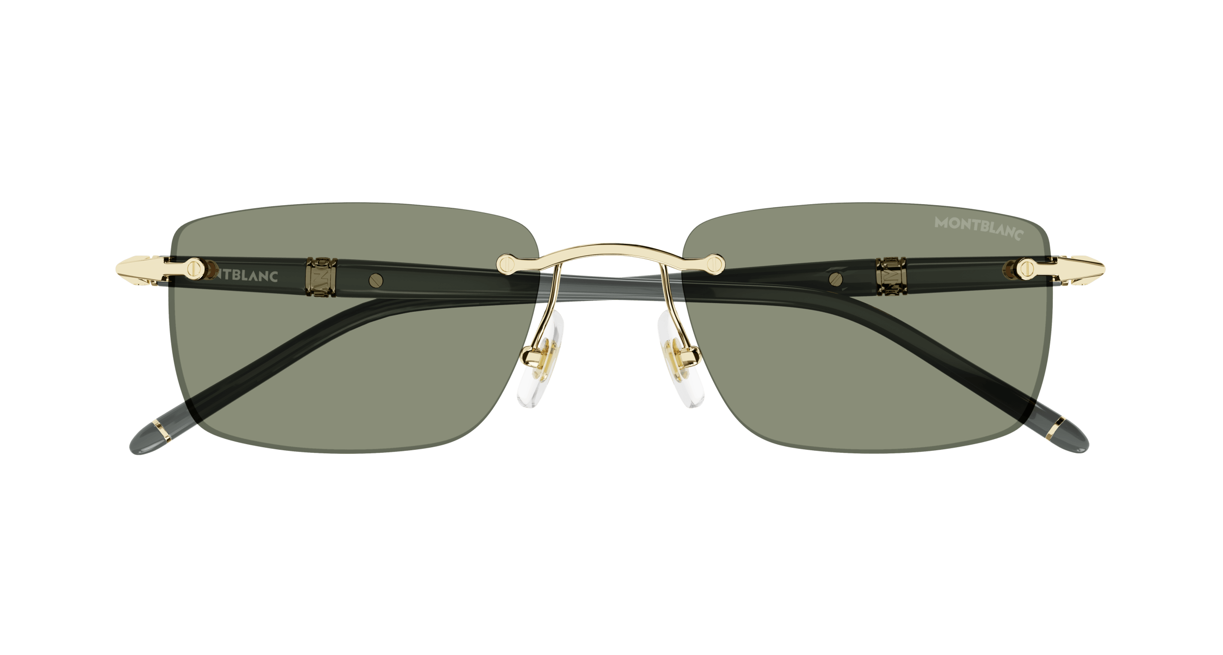 Montblanc MB0344S 005 gold grey green 54