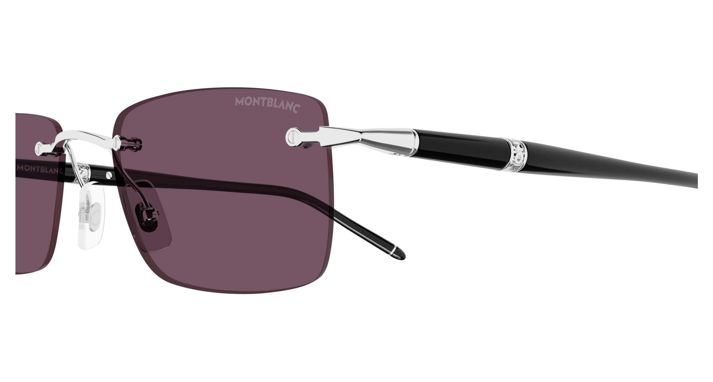 Montblanc MB0344S 002 silver black violet 54