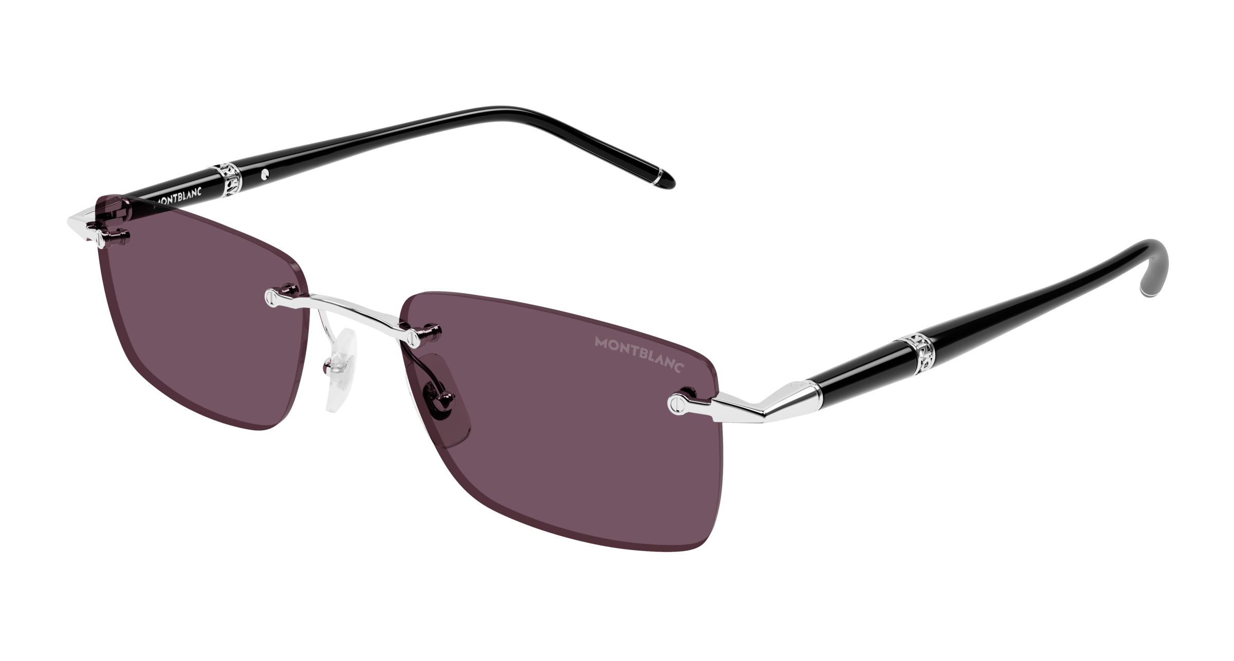 Montblanc MB0344S 002 silver black violet 54