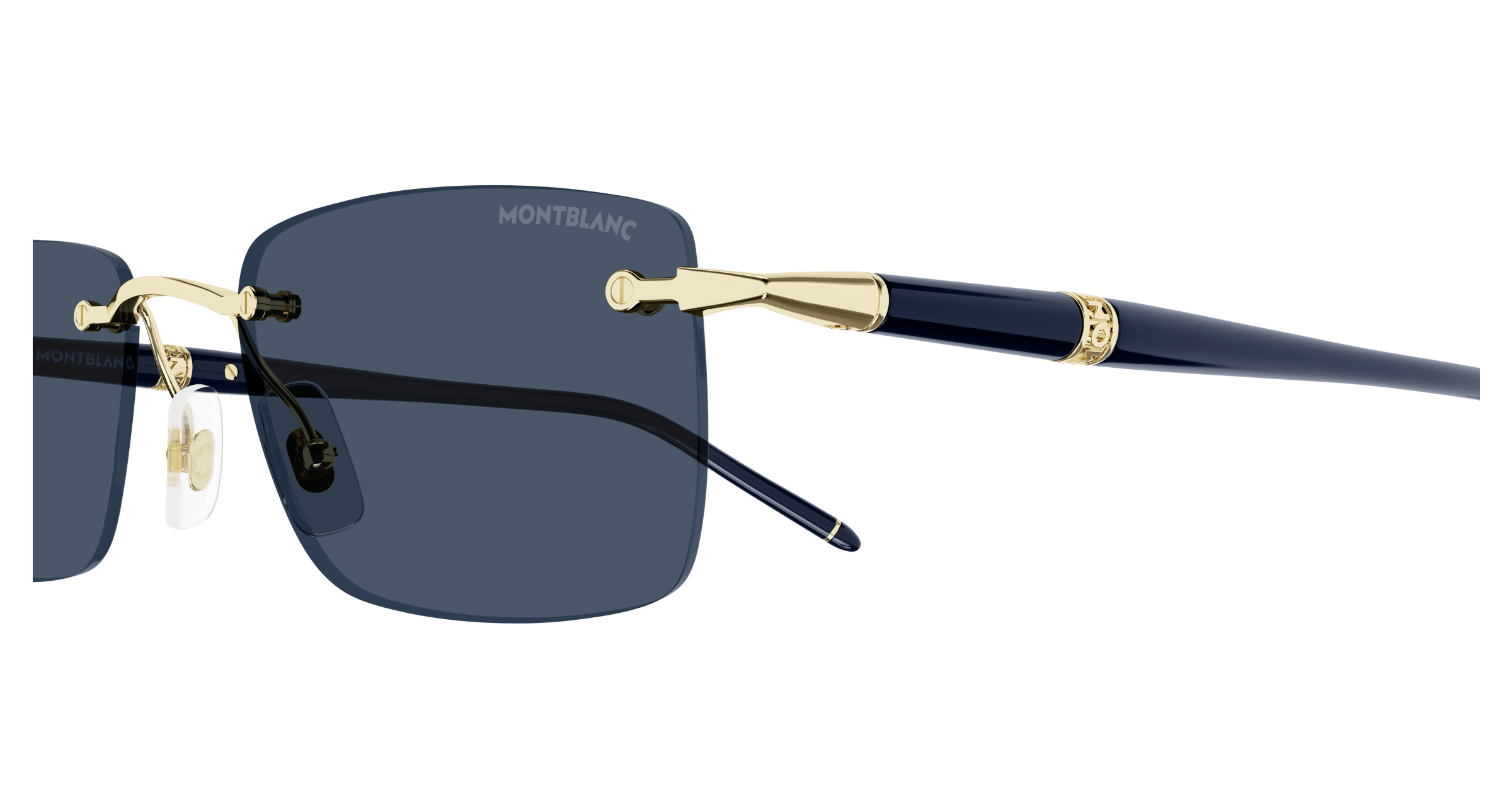 Montblanc MB0344S 003 gold blue blue 54