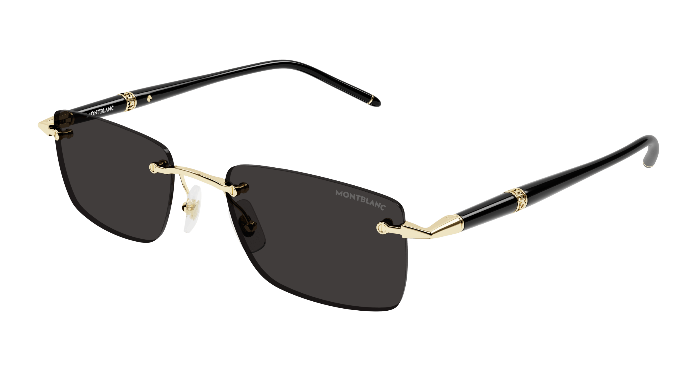 Montblanc MB0344S 001 gold black grey 54