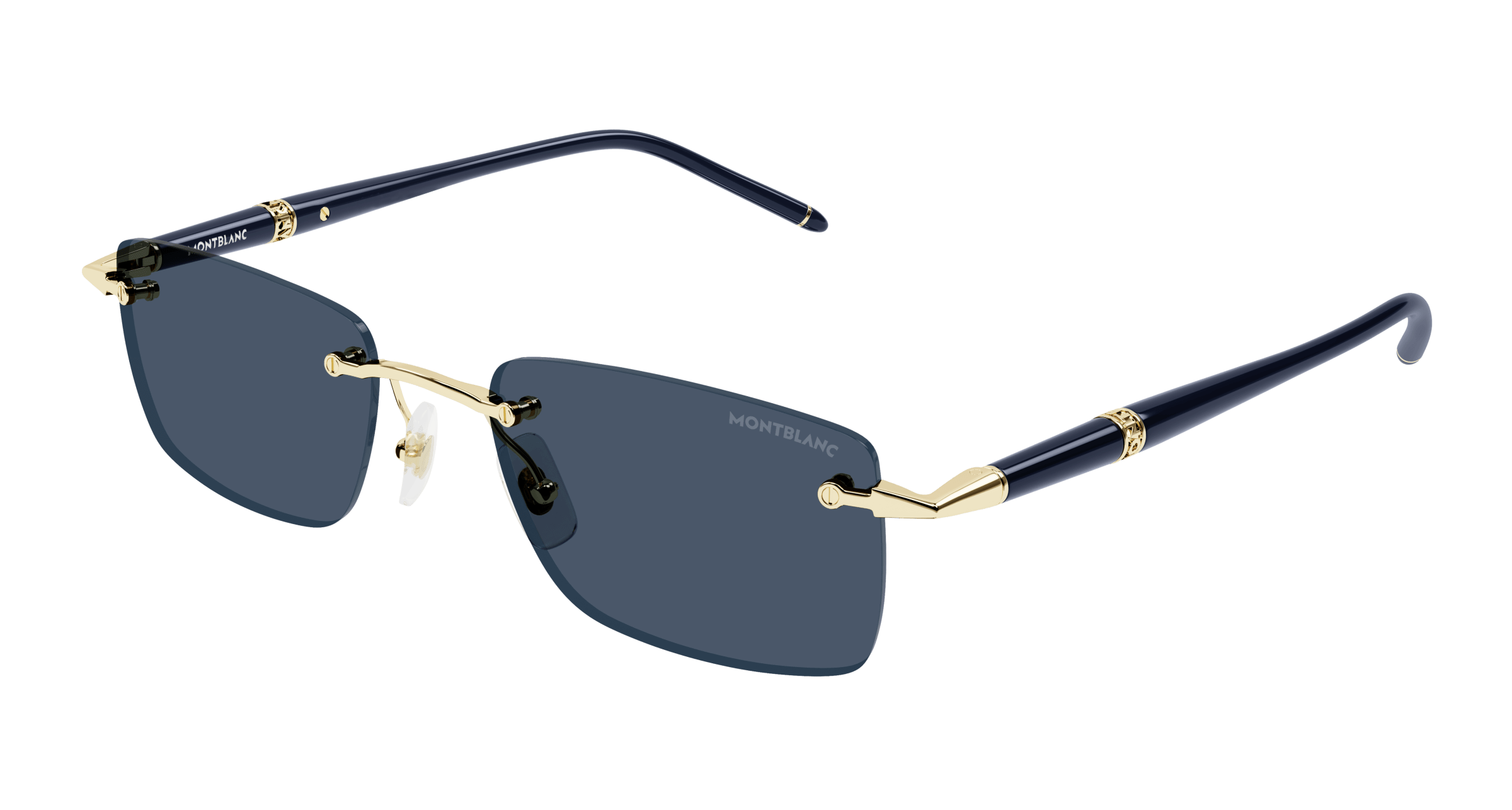 Montblanc MB0344S 003 gold blue blue 54