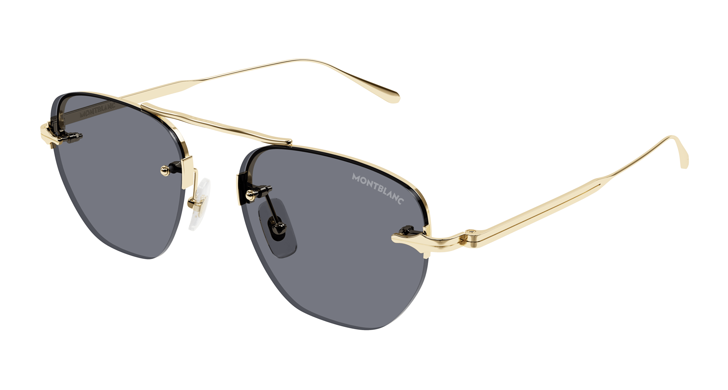 Montblanc MB0404S 001 gold gold grey 52