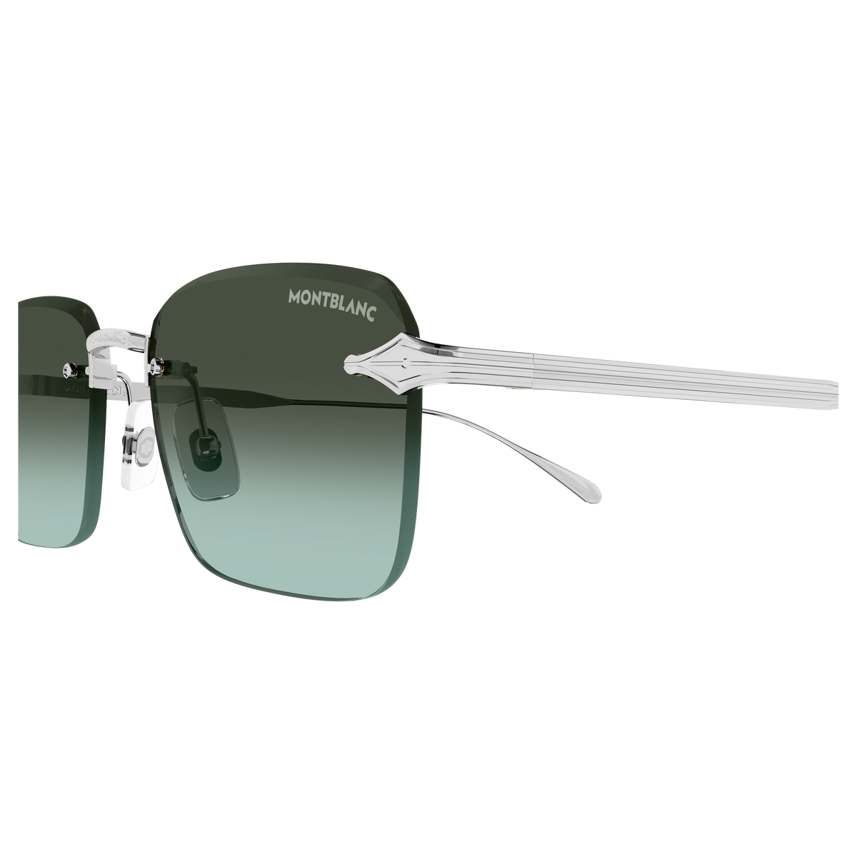Montblanc MB0456S 005 silver silver green 54