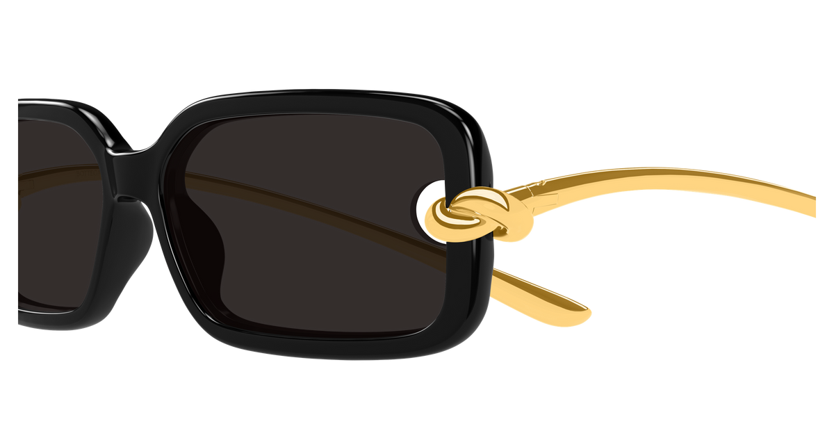 Bottega Veneta BV1439S 001 black gold grey 56