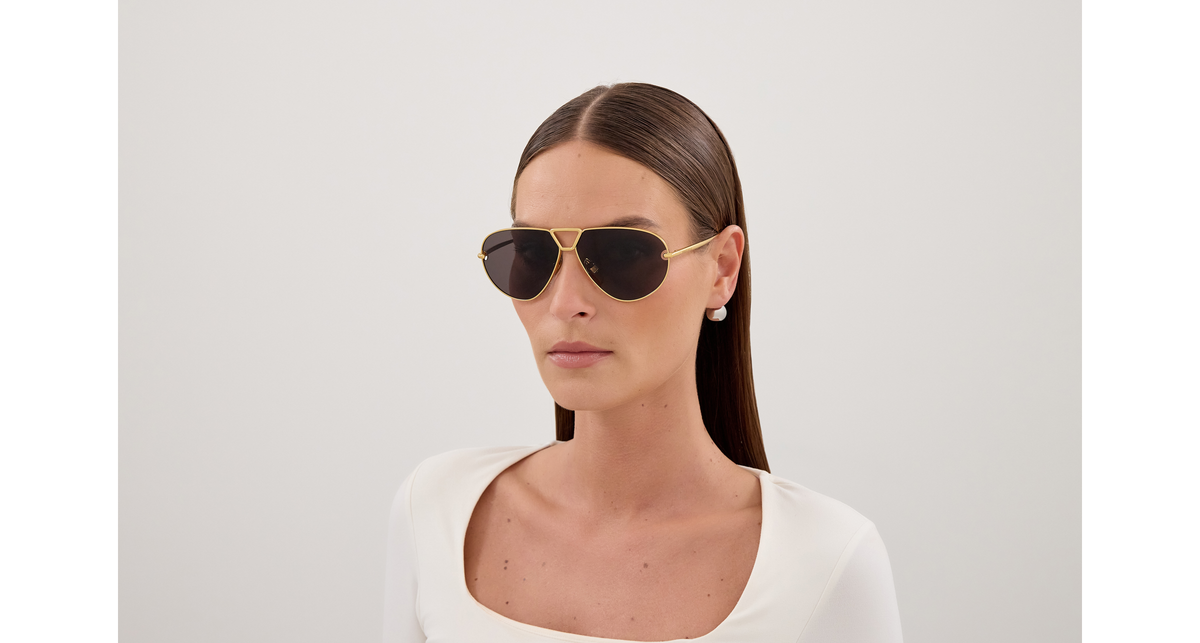 Bottega Veneta BV1437S 001 gold gold grey 64