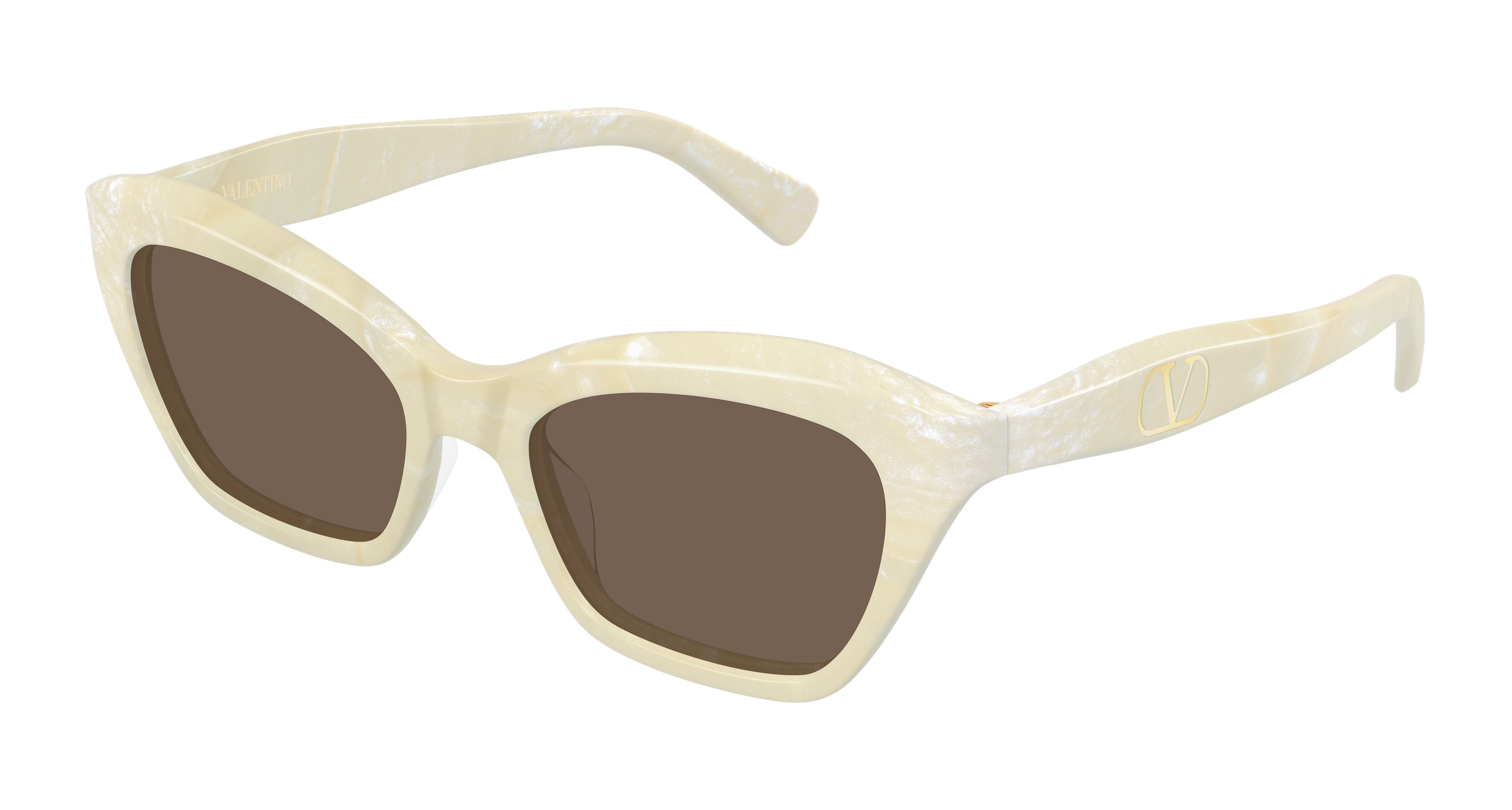 Valentino VG0009S 003 ivory ivory brown 52