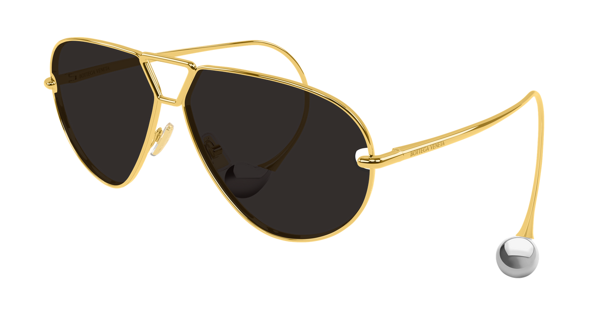Bottega Veneta BV1437S 001 gold gold grey 64