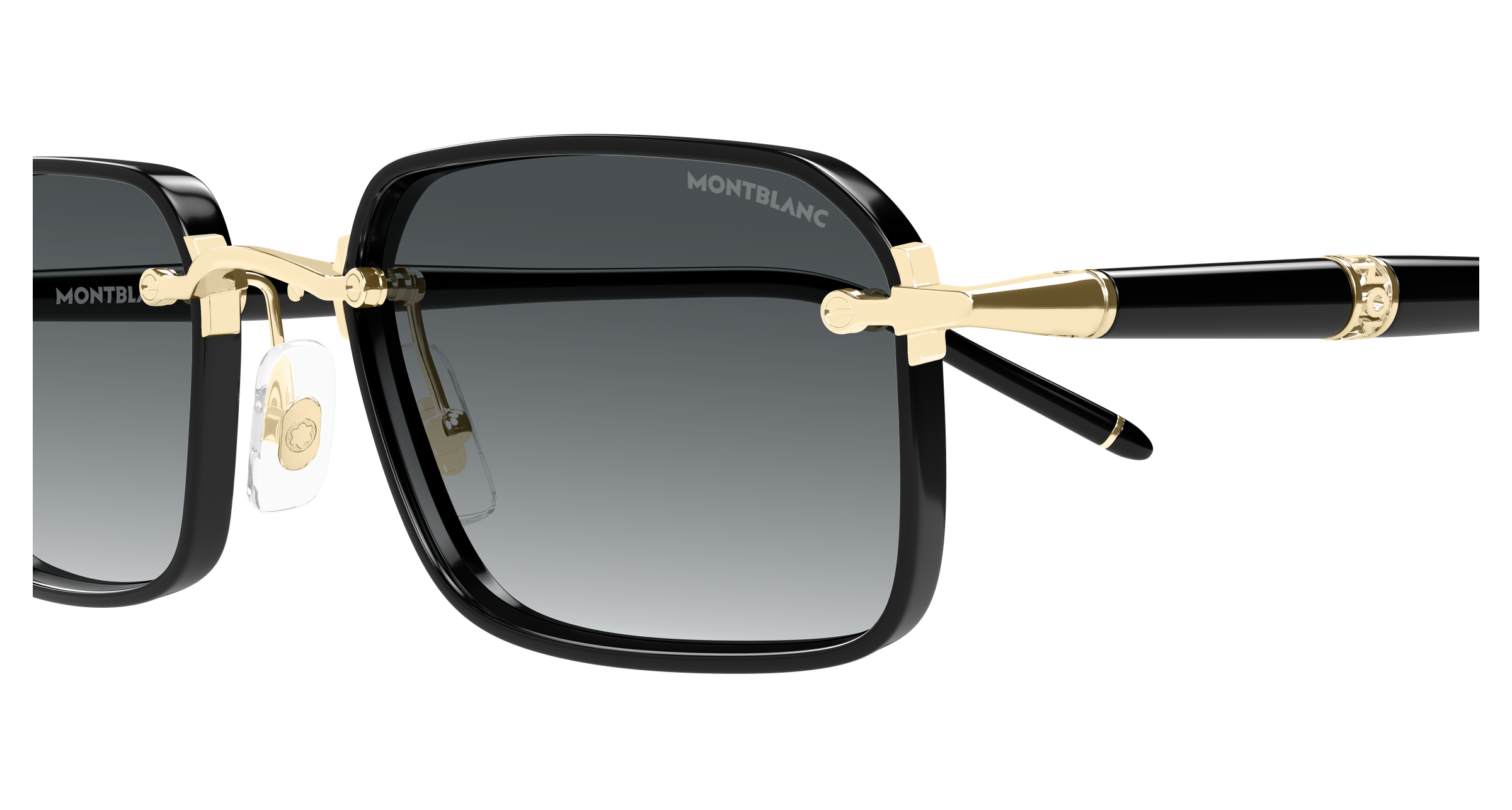 Montblanc MB0483S 001 gold black grey 54
