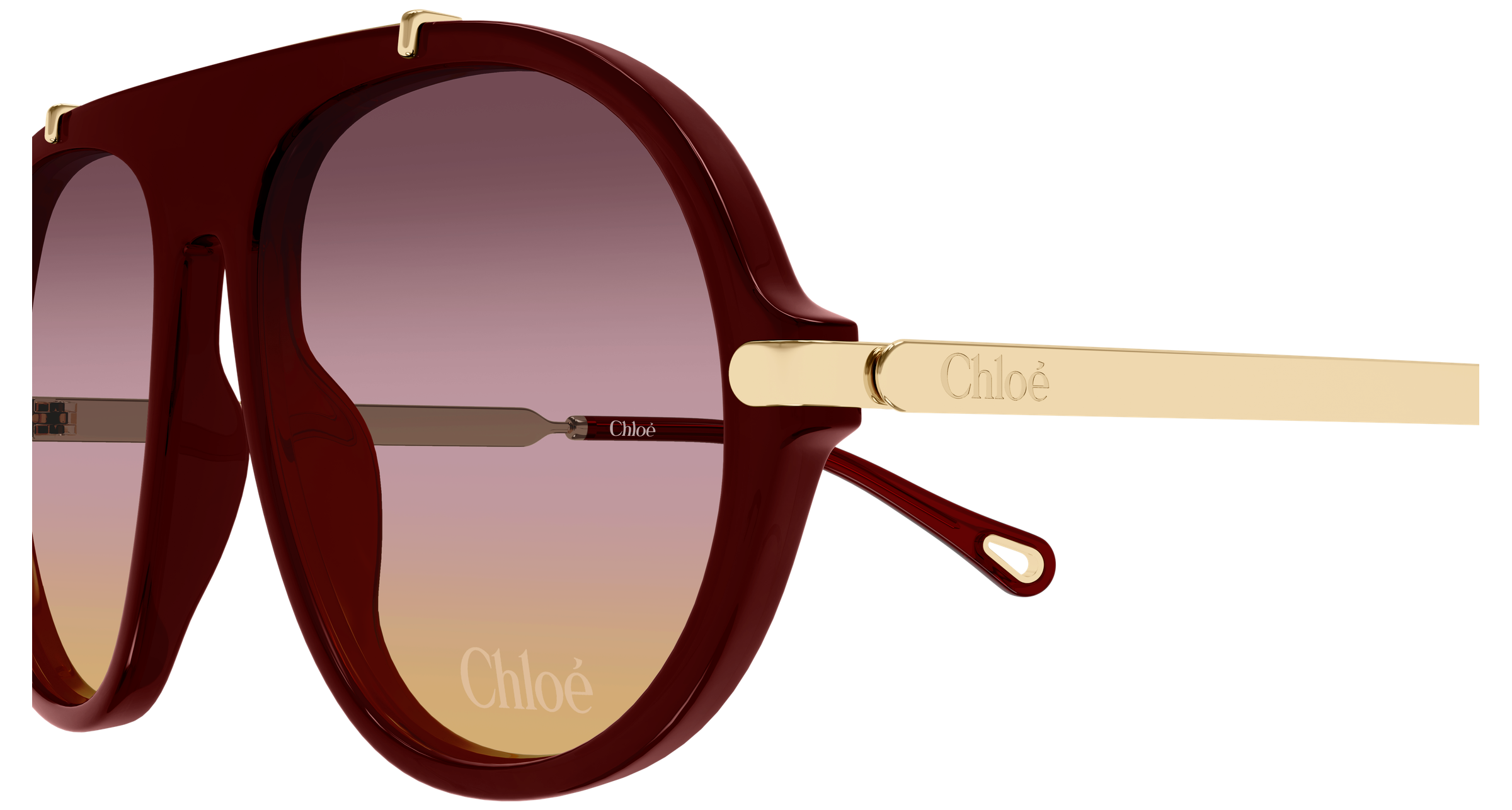 CHLOE CH0357S 004 burgundy gold pink 58