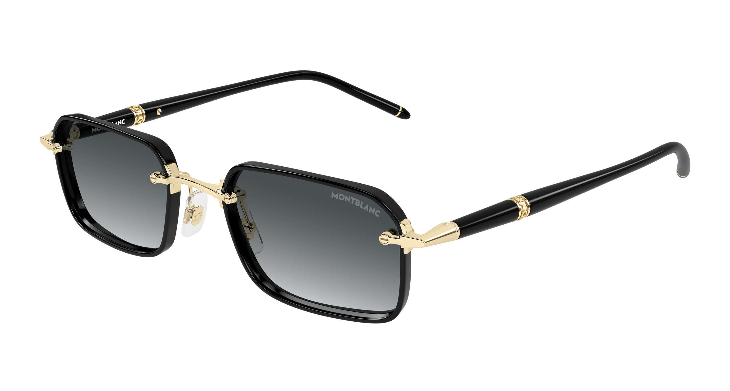 Montblanc MB0483S 001 gold black grey 54