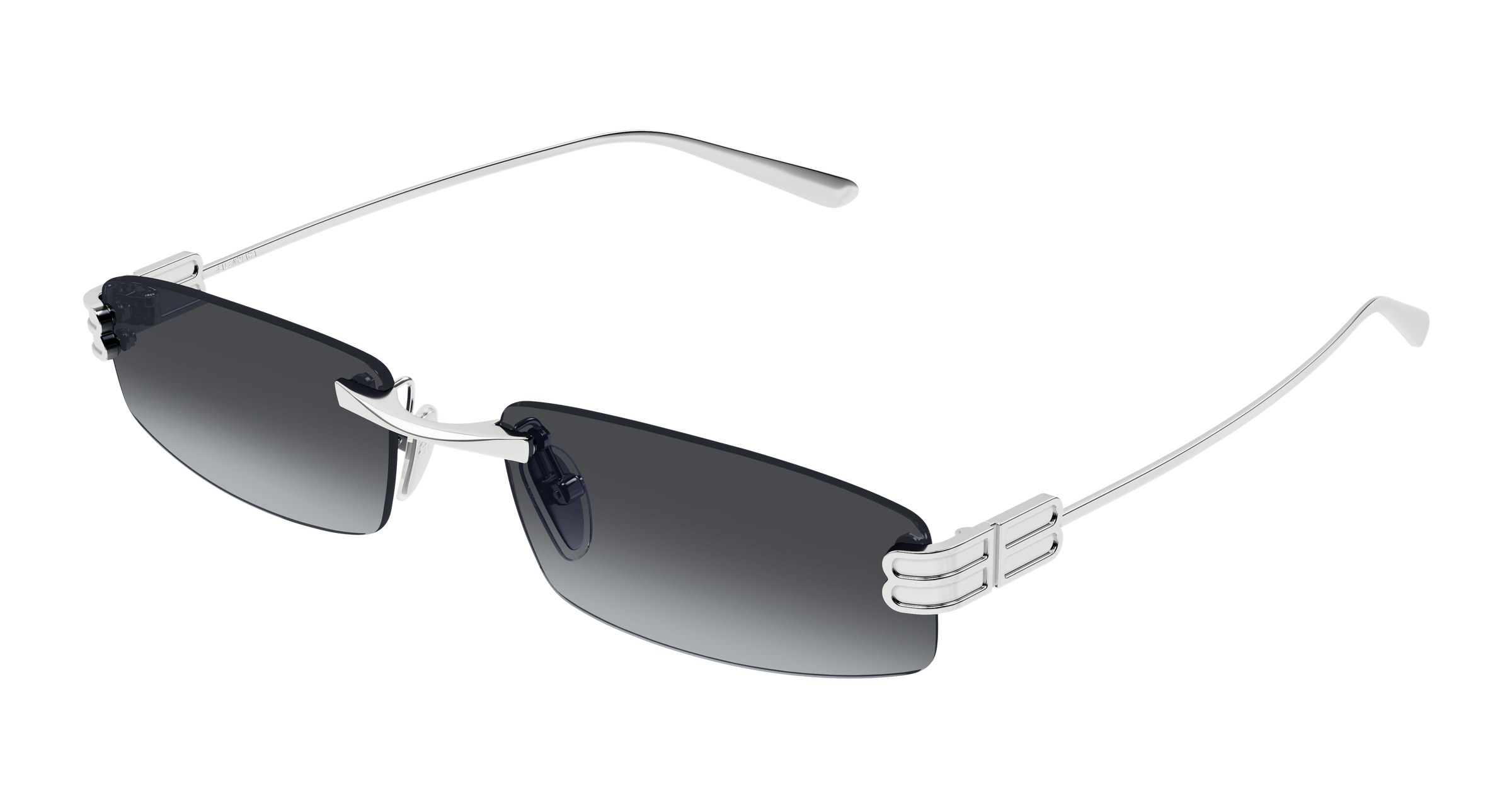 Balenciaga BB0488S 002 silver silver smoke 57